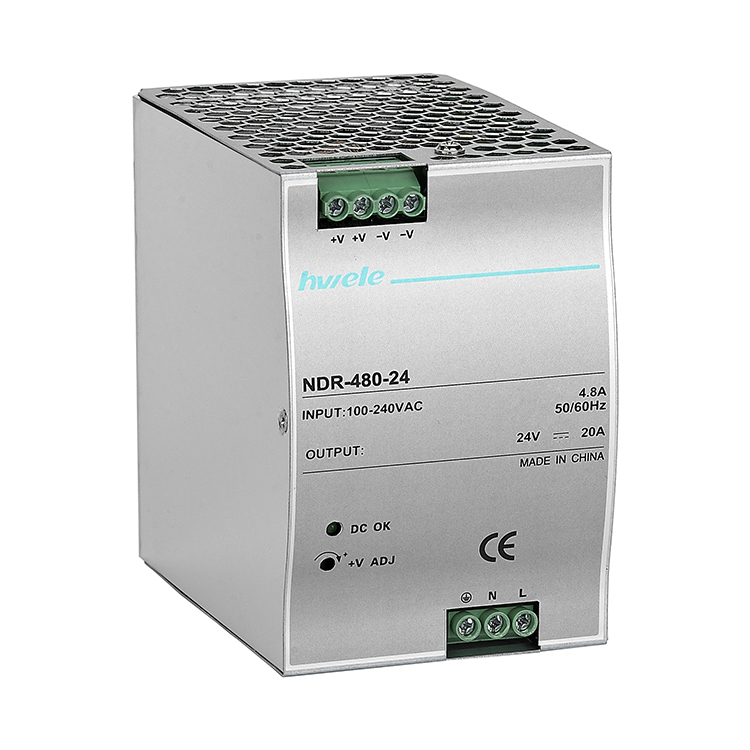 铝制高功率工业 DIN 导轨电源 480W