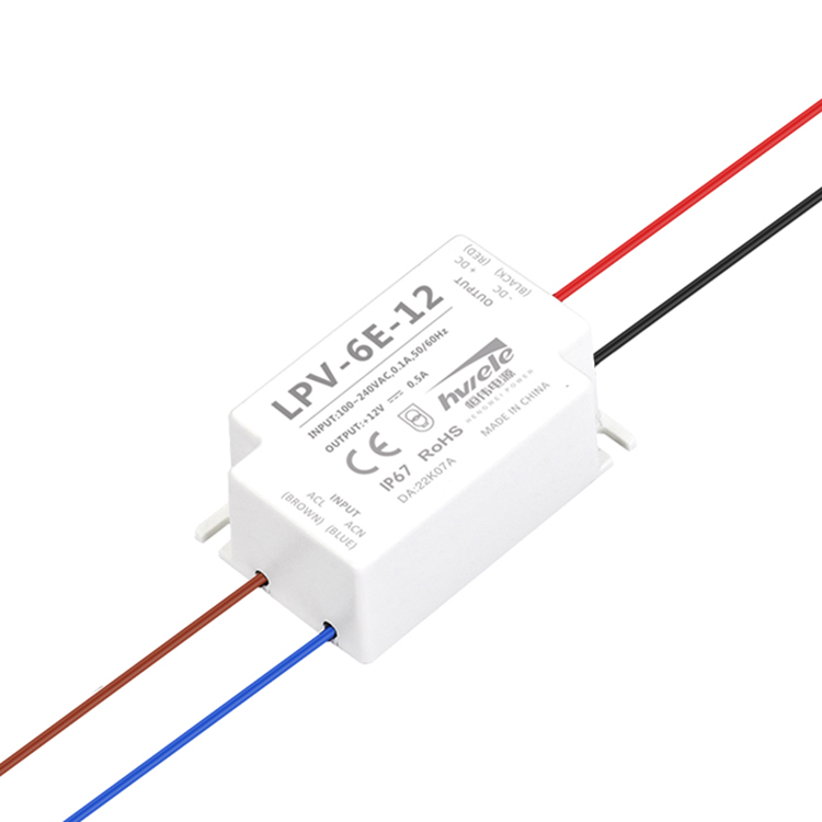 LPV-E 6W 低功率塑料恒流防水 LED 驱动器